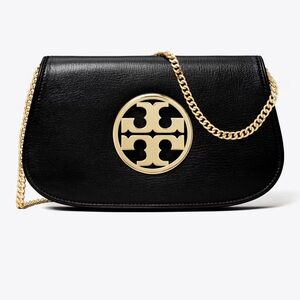 Tory Burch Black Crossbody Bag with Gold Chain